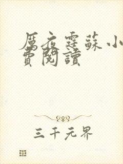 厉夜霆苏小汐免费阅读