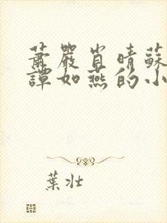 萧严肖晴苏雨溪谭如燕的小说