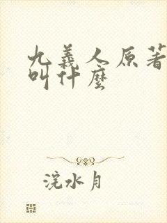 九义人原著小说叫什么