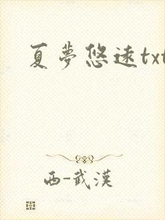 夏梦悠远txt