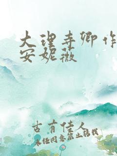 大理寺卿作者:安妮薇