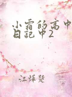 小霜的高中成长日记中2