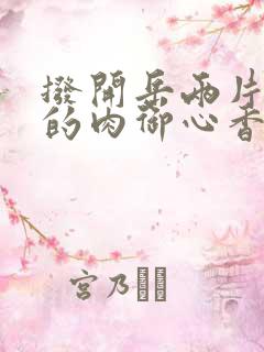 拨开岳两片肥嫩的肉御心香帅