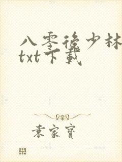 八零后少林方丈txt下载