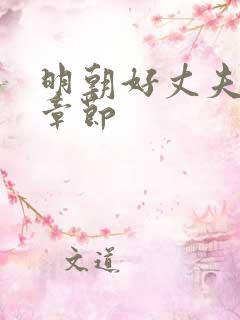 明朝好丈夫最新章节