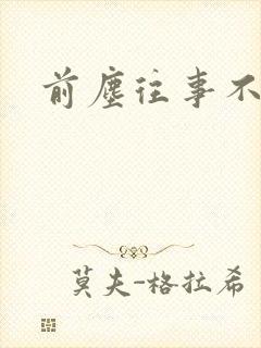 前尘往事不可追