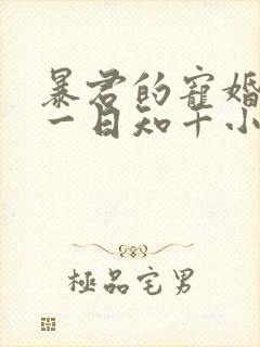 暴君的宠婚日常一日知千小说免费