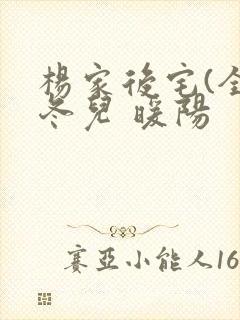 杨家后宅(全)冬儿 暖阳