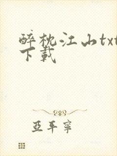 醉枕江山txt下载