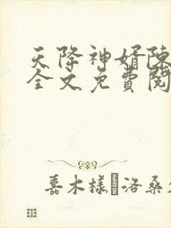 天降神婿陈黄皮全文免费阅读