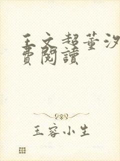 王文超董汐瑜免费阅读