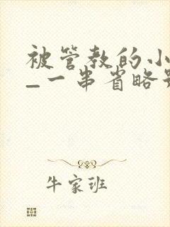 被管教的小美人_一串省略号_