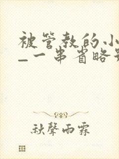 被管教的小美人_一串省略号_