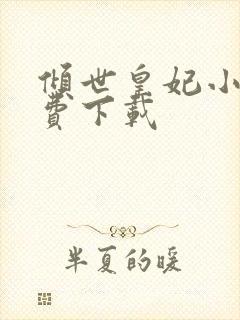 倾世皇妃小说免费下载