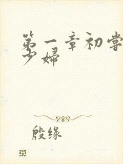 第一章初尝云雨少妇