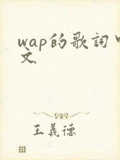 wap的歌词中文