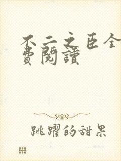 不二之臣全文免费阅读