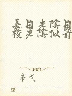 长日光阴日月如梭光阴似箭