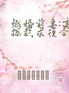 燃婚前妻:高冷总裁求复合