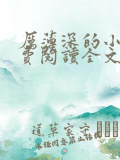 厉薄深的小说免费阅读全文