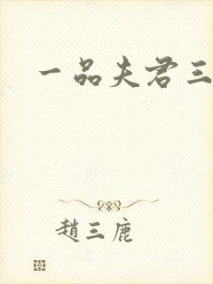 一品夫君三流妻