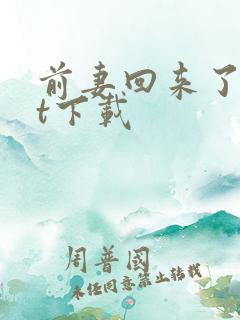 前妻回来了txt下载