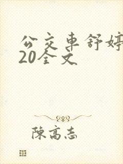 公交车舒婷1一20全文