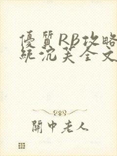 优质RB攻略系统沉芙全文免费阅读