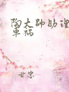 陶大帅助理子豪车祸