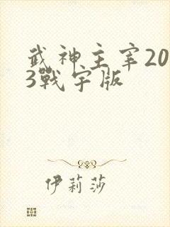 武神主宰2023战宇版