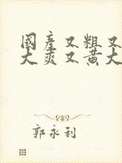 国产又粗又猛又大爽又黄大爷