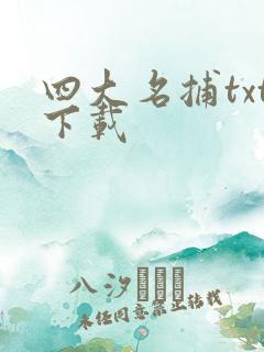 四大名捕txt下载