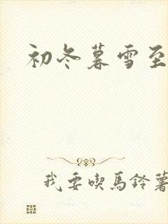 初冬暮雪至白头