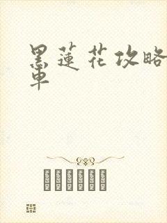 黑莲花攻略手册车