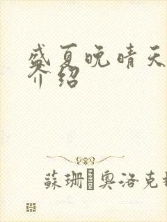 盛夏晚晴天剧情介绍