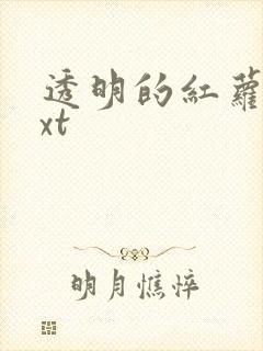 透明的红萝卜txt