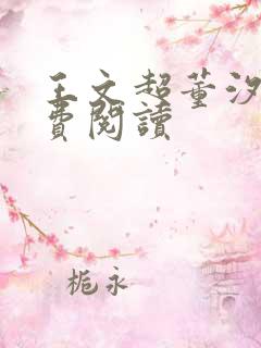 王文超董汐瑜免费阅读