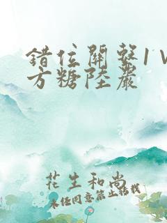 错位关系1∨1方糖陆岩