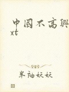 中国不高兴 txt