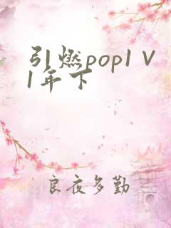 引燃pop1∨1年下