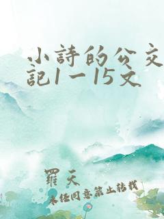 小诗的公交车日记1一15文