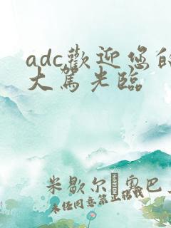 adc欢迎您的大驾光临