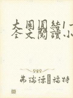 大团圆结1一6全文阅读小说