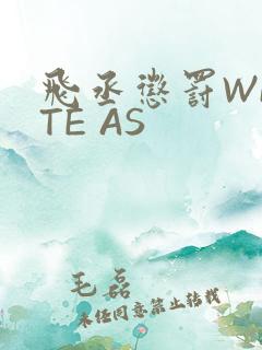 飞丞惩罚WRITE AS