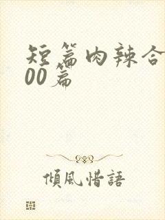 短篇肉辣合集500篇