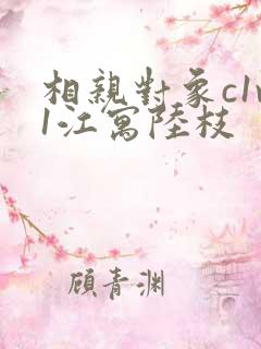 相亲对象c1v1江寓陆枝