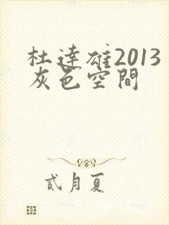 杜达雄2013灰色空间