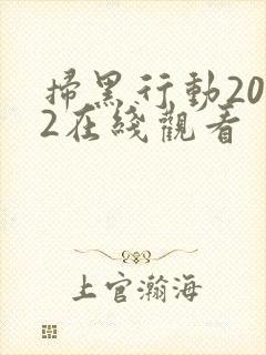 扫黑行动2022在线观看