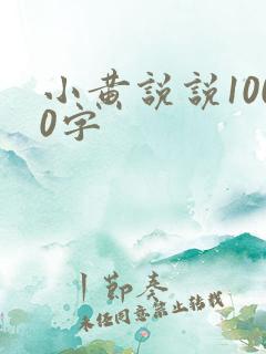 小黄说说1000字