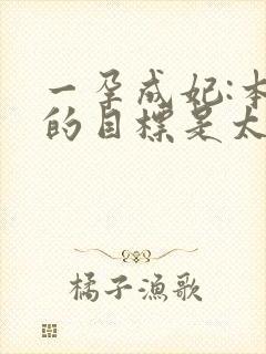 一孕成妃:本宫的目标是太后